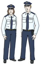 Bild von einer Polizistin und einem Polizisten